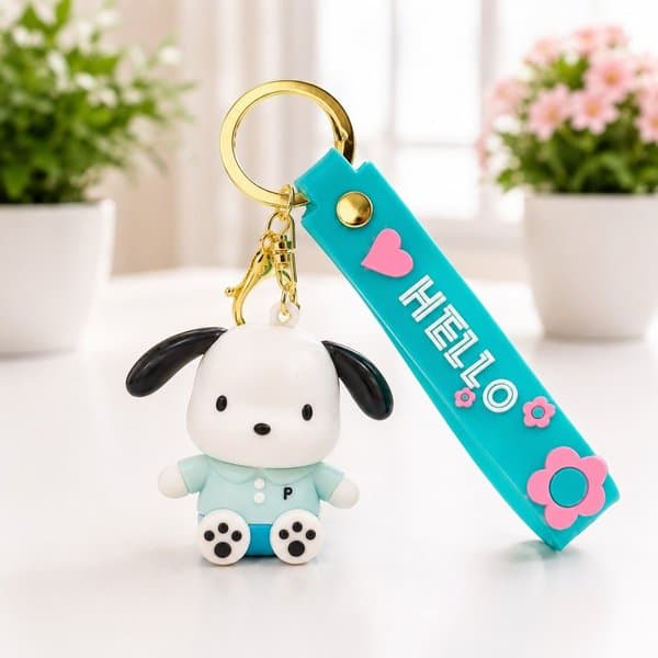 Puppy  Dog Silicone Keychain