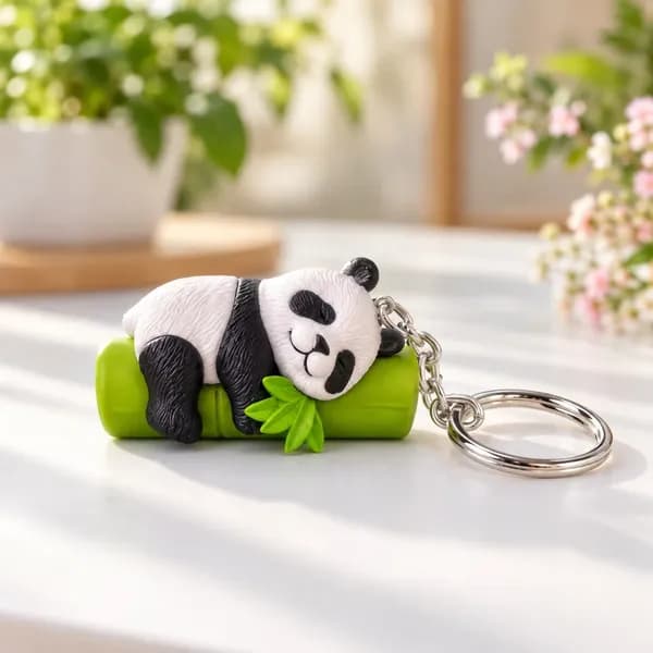Panda Miniatures Keychain