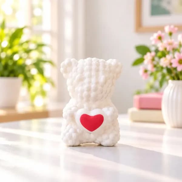 Valentine Teddy Bear Mini Lamp - View 2